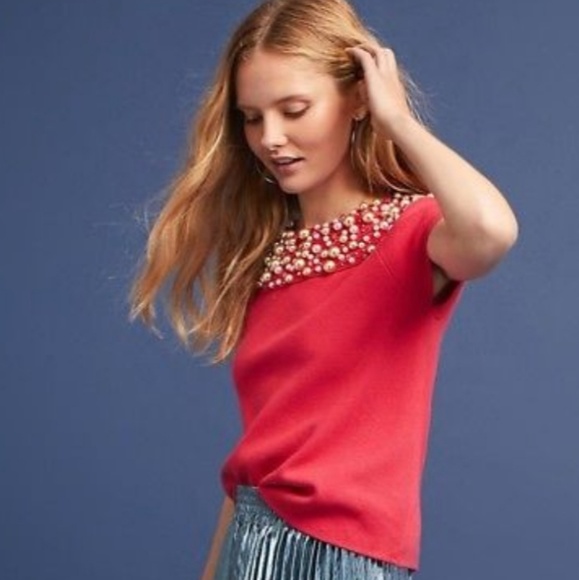 Anthropologie Moth Brienne embellished sweater - Picture 2 of 8